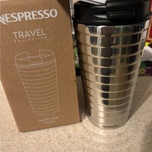 Nespresso chrome/silver Travel Mug